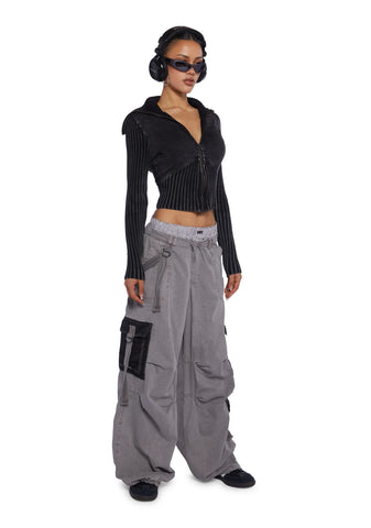 Strappy Cargo Mix Pants