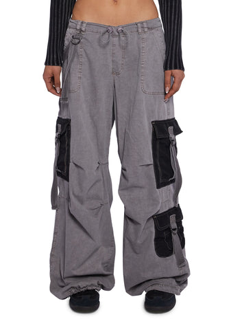Strappy Cargo Mix Pants