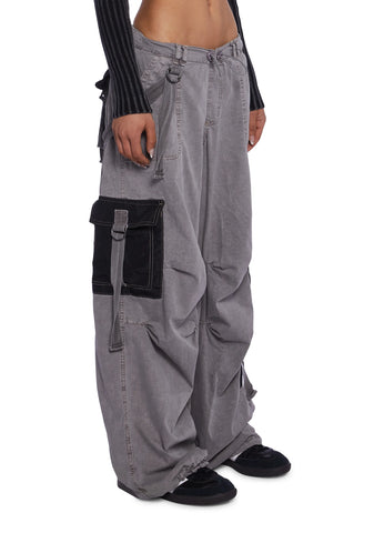 Strappy Cargo Mix Pants