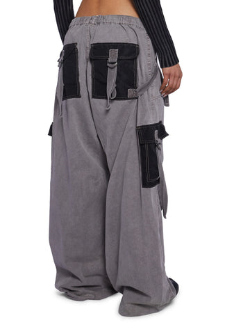 Strappy Cargo Mix Pants