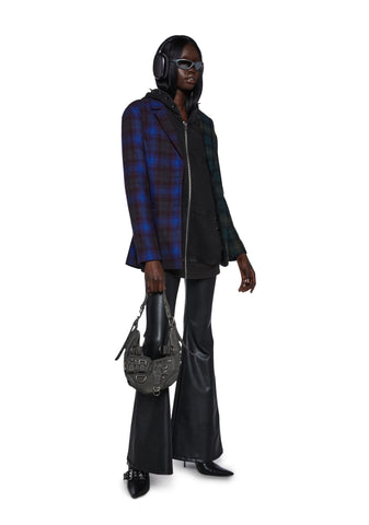 Calling A Cab Plaid Blazer