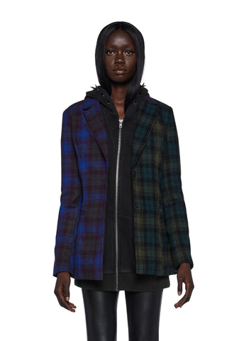 Calling A Cab Plaid Blazer