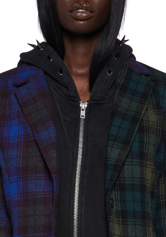 Calling A Cab Plaid Blazer