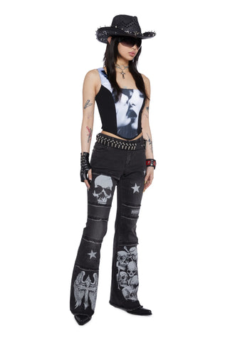 Tabloid Love Corset Top