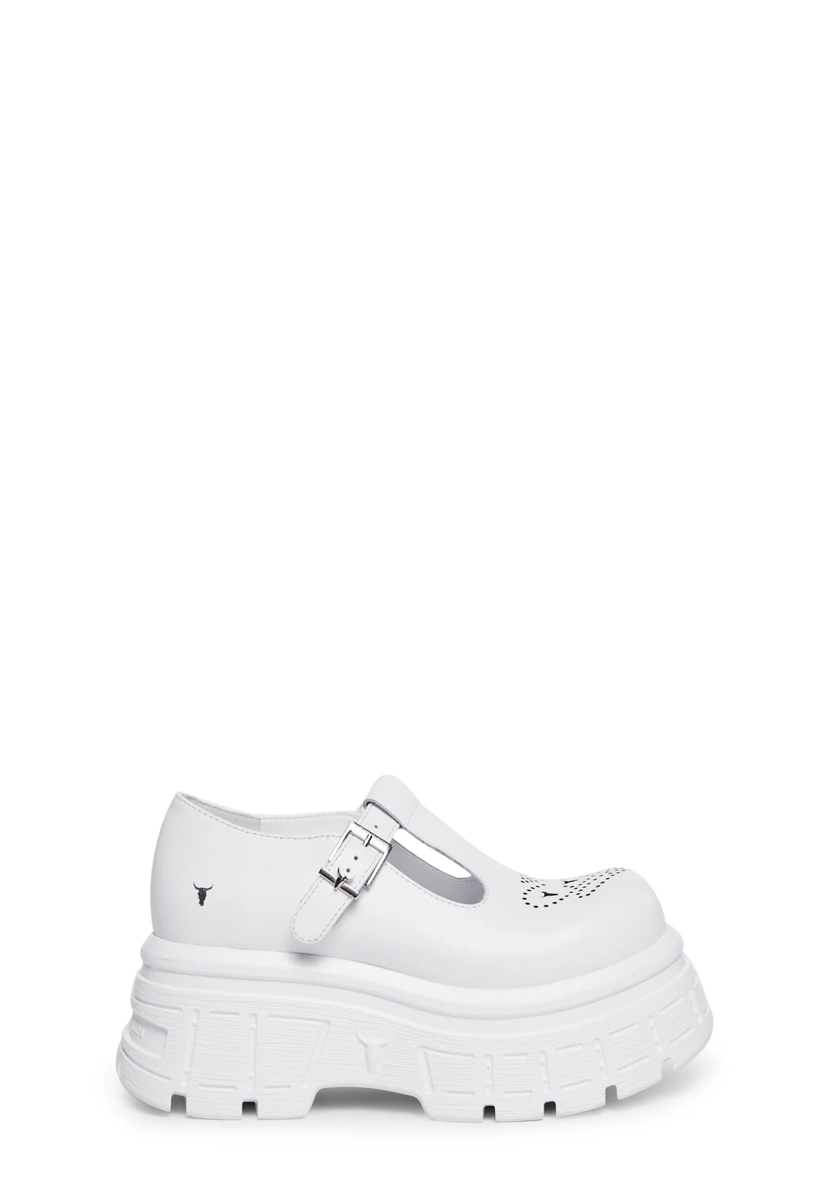 Sour Platform Mary Janes - White