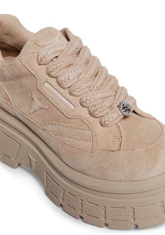 Swerve Leather Sneakers - Sand