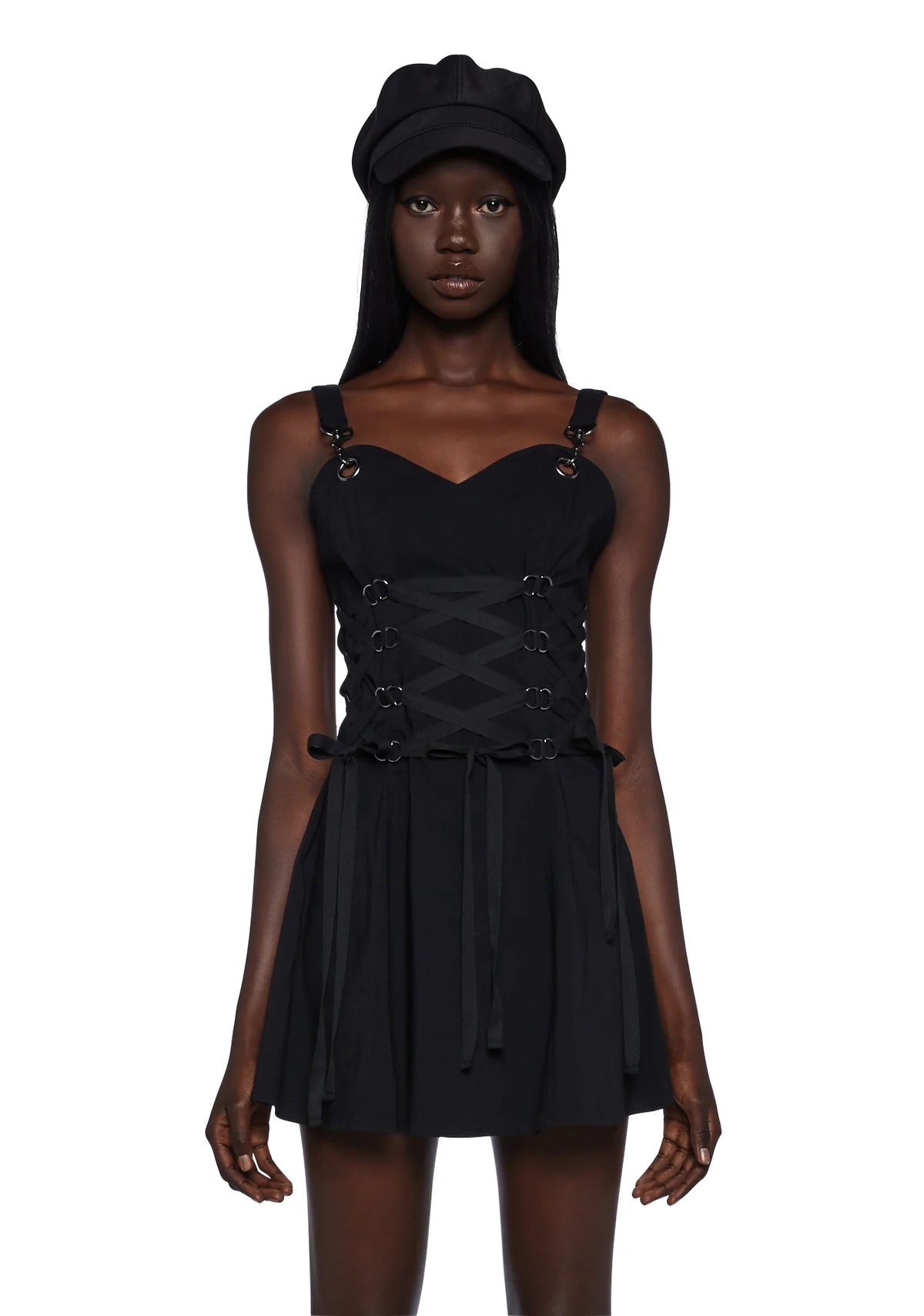 Photo Op Lace-Up Dress