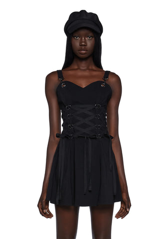 Photo Op Lace-Up Dress