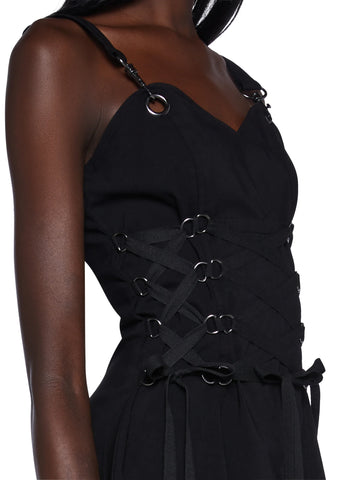 Photo Op Lace-Up Dress