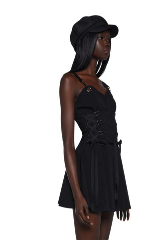 Photo Op Lace-Up Dress