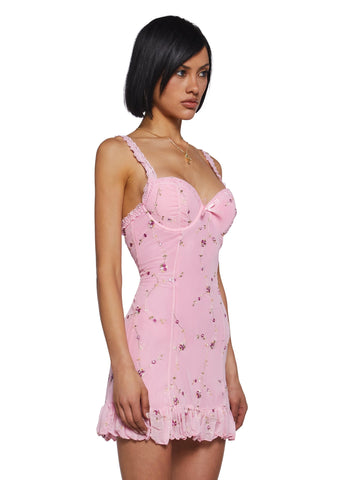 I'm Baby Mini Slip Dress - Light Pink