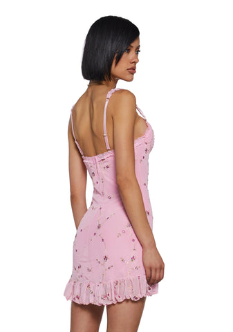 I'm Baby Mini Slip Dress - Light Pink