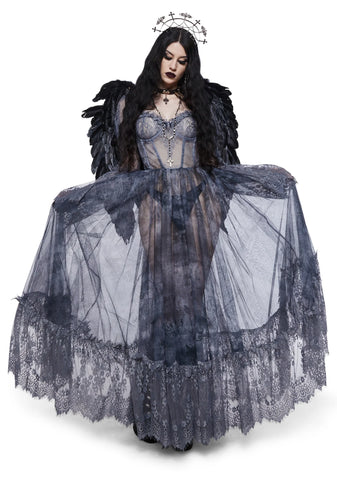 Dance With Death Maxi Dress - Script