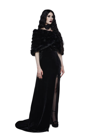 Dark Diva Faux Fur Shrug