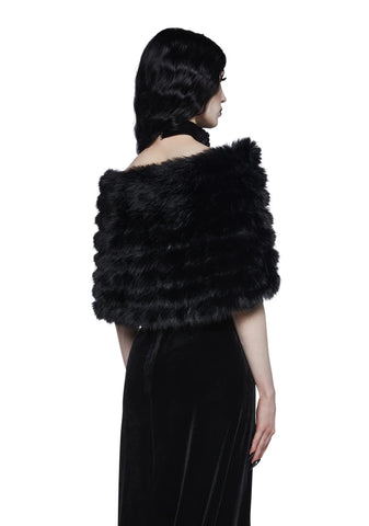 Dark Diva Faux Fur Shrug