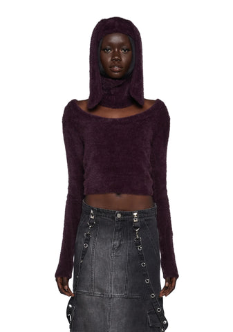 Cooler Than You Sweater & Balaclava Set - Red