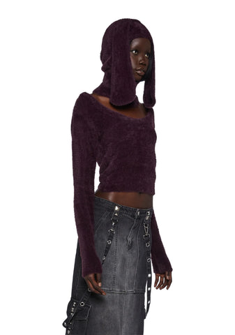 Cooler Than You Sweater & Balaclava Set - Red