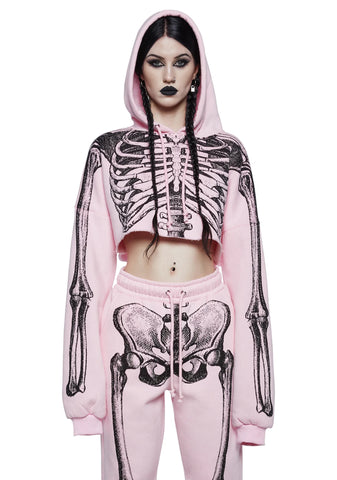 Rib By Rib Cropped Hoodie