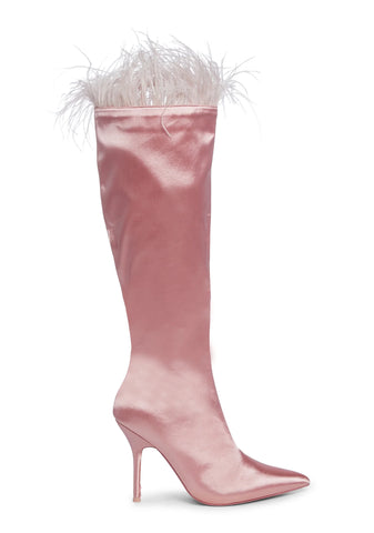 Baddie Knee High Boots - Pink