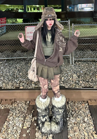 Wild Instincts Faux Fur Boots - Off White