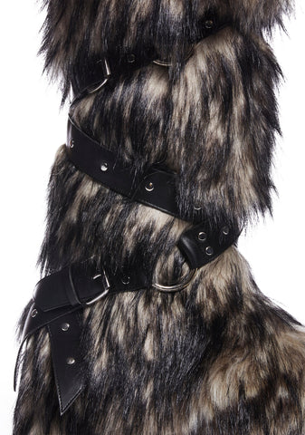 Wild Instincts Faux Fur Boots - Off White