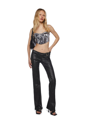 Mirror Ball Dancer Bustier Top