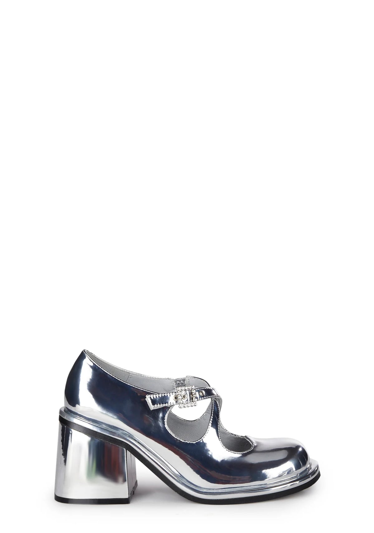 Total Vengeance Mary Janes - Silver