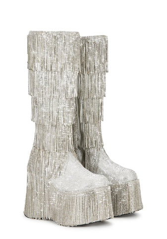 Sparked Emotions Rhinestone Boots