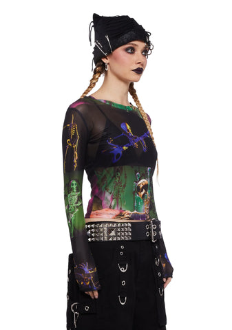 Lovely Bones Mesh Top