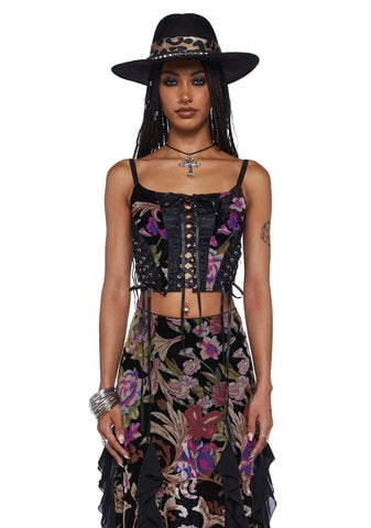 Stumbled On Sublime Corset Top - Black