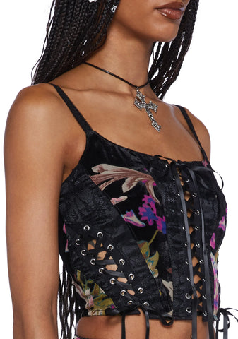 Stumbled On Sublime Corset Top - Black