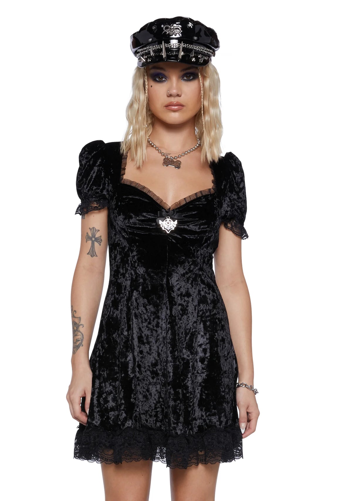 Sweeter Than Midnight Velvet Dress - Black