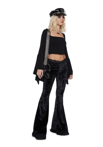 Traditional Alchemy Flared Leggings - Black