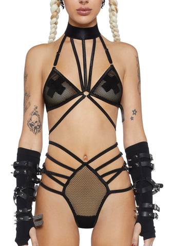Digital Submission Fishnet Bodysuit