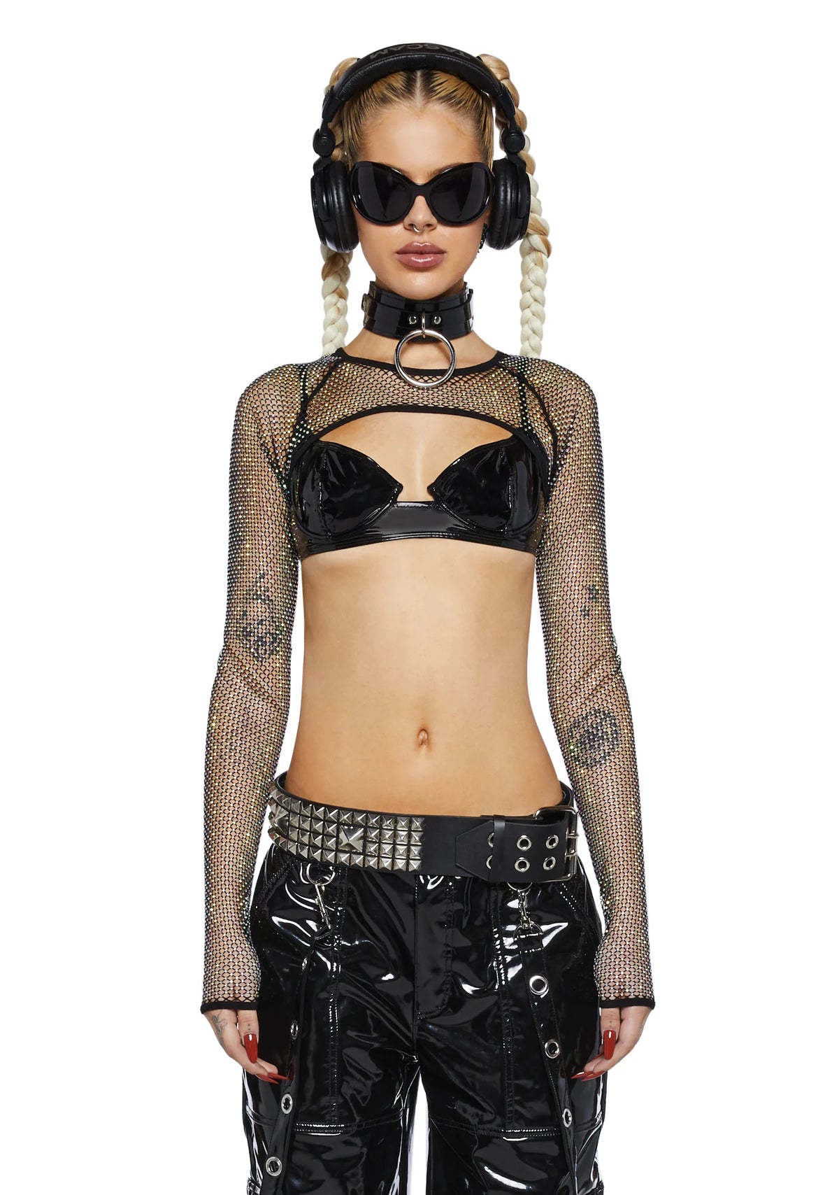 Mayhem Mindset Fishnet Shrug - Black