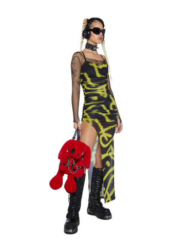 Digital Mindset Mesh Dress- Black