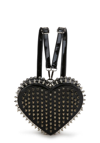 Reckless Devotion Studded Backpack - Black