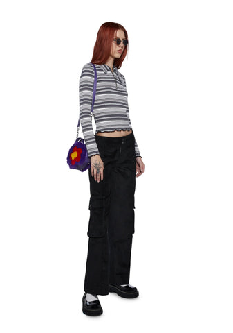 One Way Trip Cargo Pants -  Black