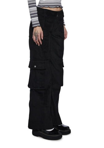 One Way Trip Cargo Pants -  Black