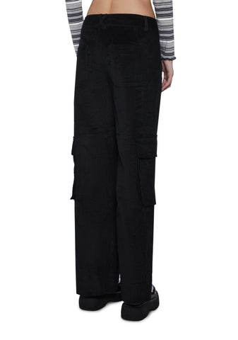 One Way Trip Cargo Pants -  Black