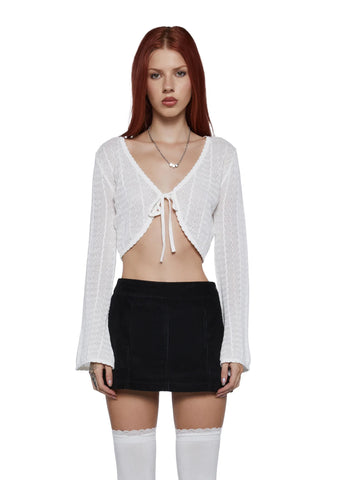 Logical Ideas Cropped Cardigan