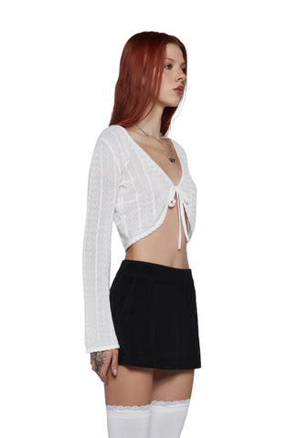 Logical Ideas Cropped Cardigan