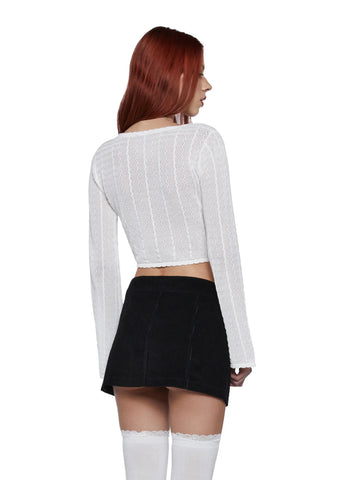 Logical Ideas Cropped Cardigan
