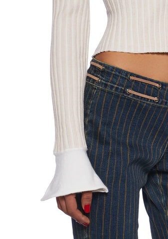 Cozy Folklore Sweater Top