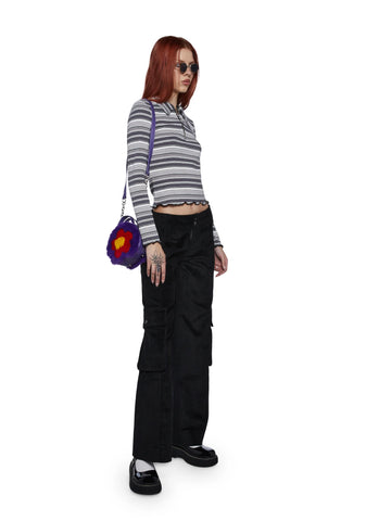 Mellow Mornings Long Sleeve Top - Gray