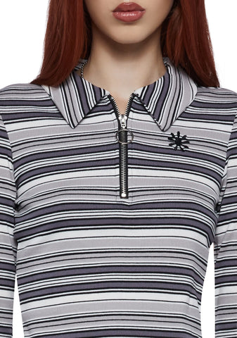 Mellow Mornings Long Sleeve Top - Gray