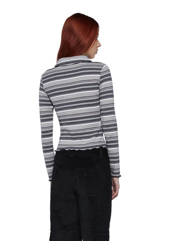 Mellow Mornings Long Sleeve Top - Gray