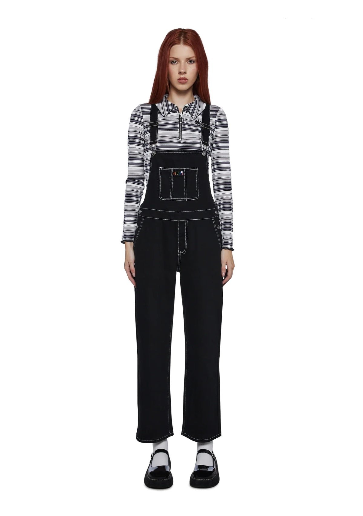 No Bounds Twill Overalls-Black