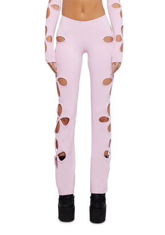 Star Child Cut-Out Pants - Pink