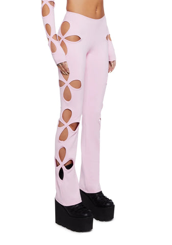 Star Child Cut-Out Pants - Pink